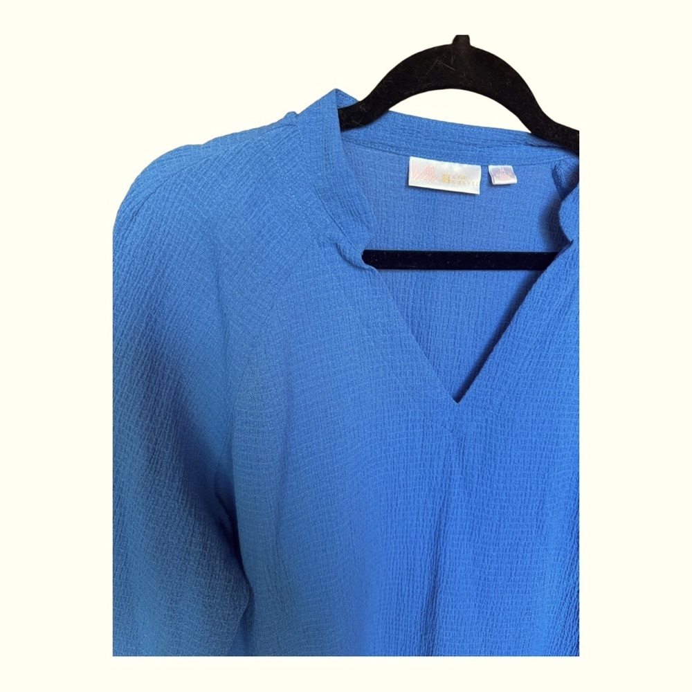 Belle by Kim Gravel Vibrant Blue Blouse - Picture 3 of 7